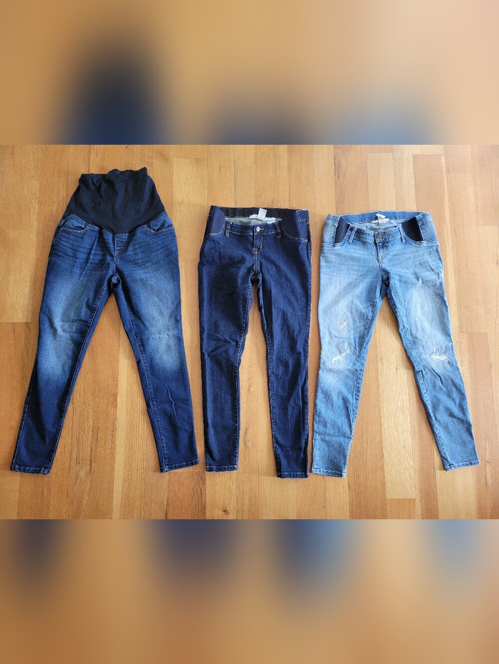 Size small maternity jeans bundle  (size small and size 6 maternity jeans)
